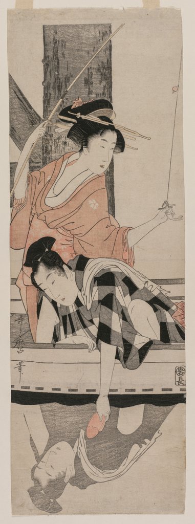 Detail of Couple in a Boat, c. 1799 by Kitagawa Utamaro
