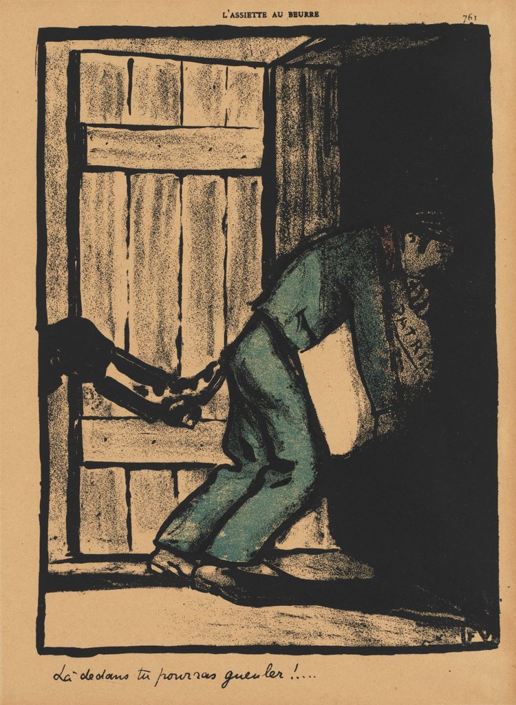 Detail of Crimes and Punishments IV, 761: You can bawl, 1872 by Félix Vallotton