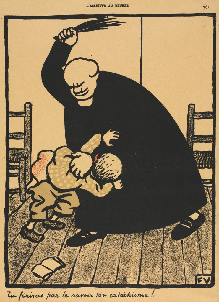 Detail of Crimes and Punishments VIII, 765: Youll learn…, 1869 by Félix Vallotton