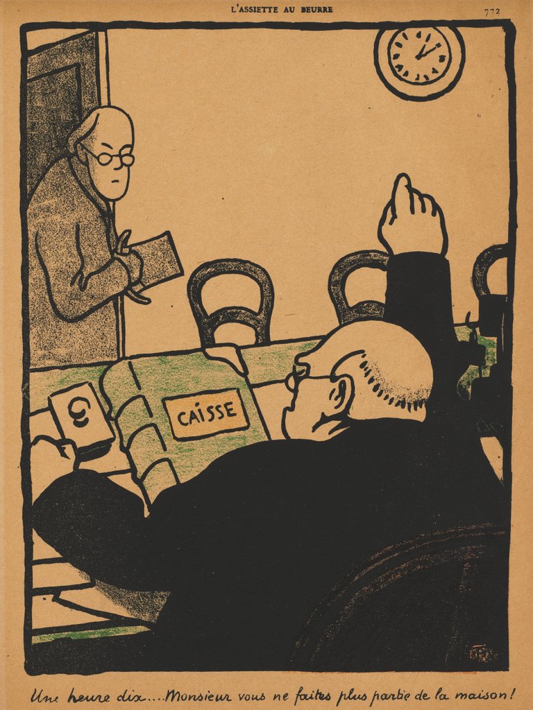 Detail of Crimes and Punishments XV, 772: Ten Past One, 1871 by Félix Vallotton
