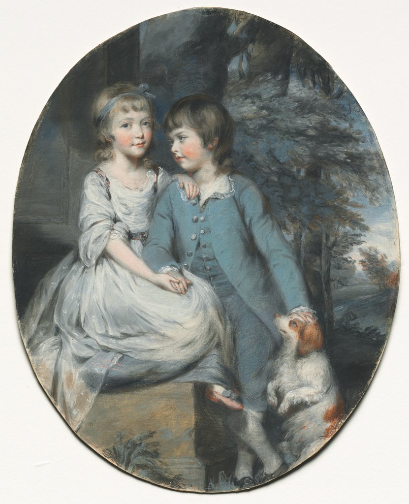 Detail of Cropley Ashley-Cooper with His Sister…, c. 1776 by Daniel Gardner