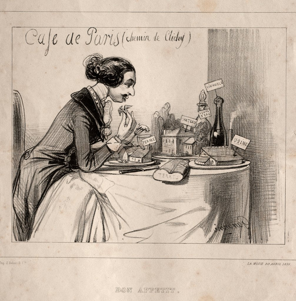 Detail of Croquis Fantastique: Bon Appetit, 1839 by Paul Gavarni