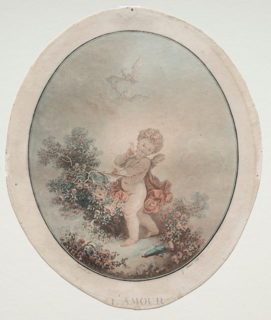 Detail of Cupid, 1777 by Jean François Janinet