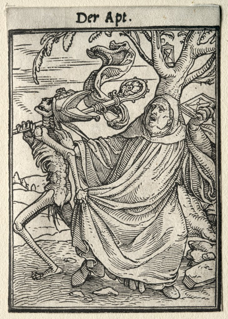 Detail of Dance of Death: The Abbot by Hans Holbein
