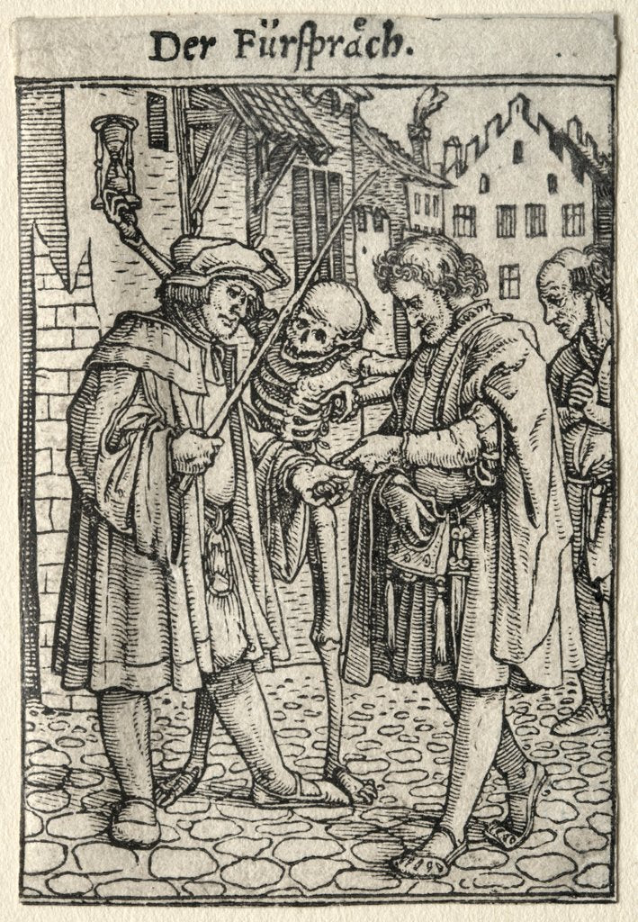 Detail of Dance of Death: The Advocate by Hans Holbein