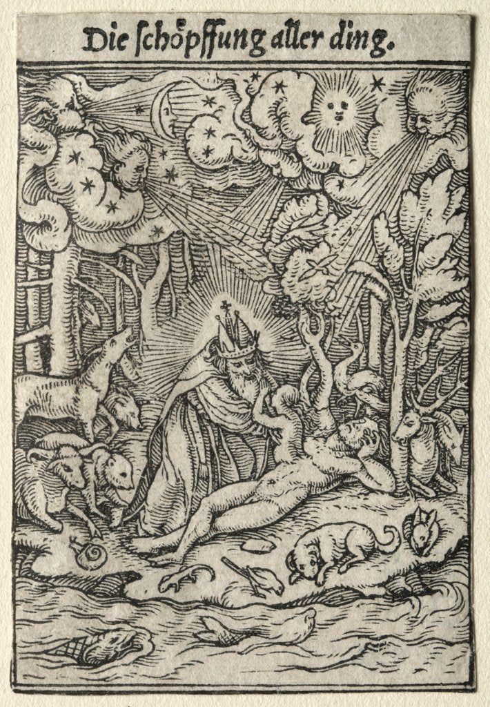 Detail of Dance of Death: The Creation by Hans Holbein