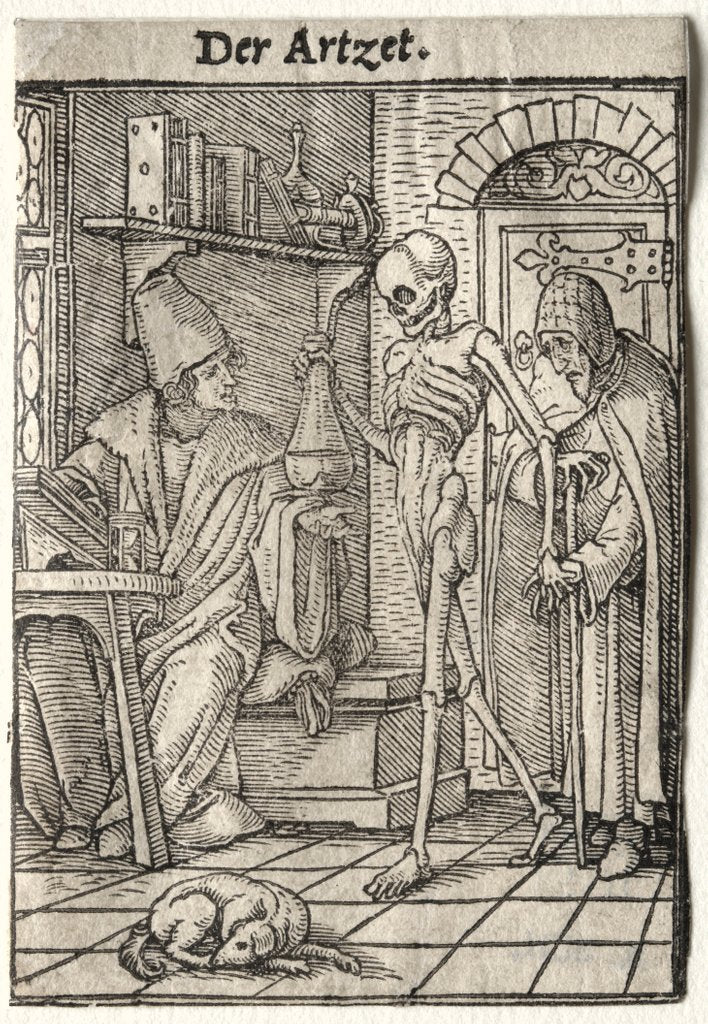 Detail of Dance of Death: The Doctor by Hans Holbein