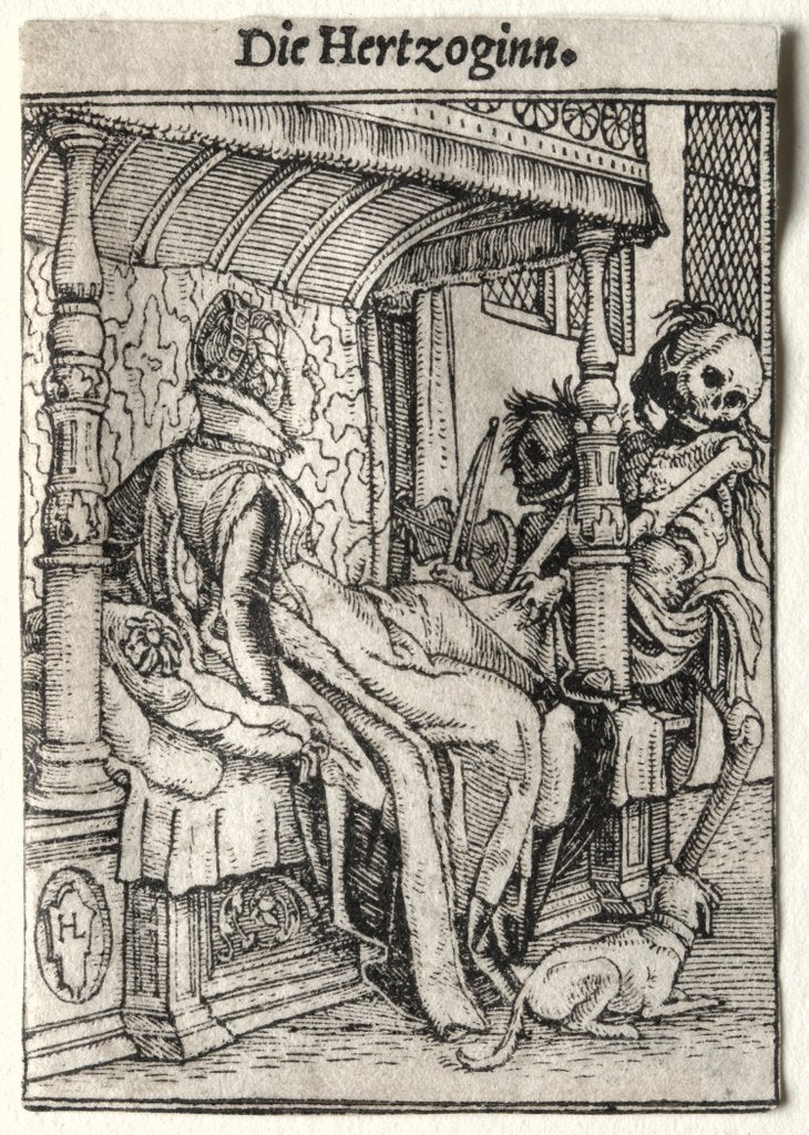 Detail of Dance of Death: The Duchess by Hans Holbein