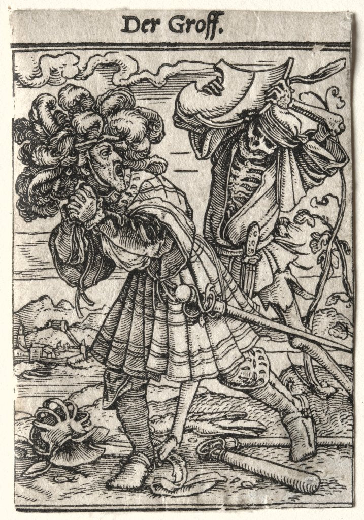 Detail of Dance of Death: The Earl, c. 1526 by Hans Holbein