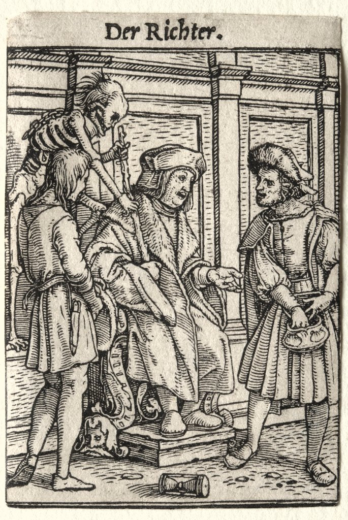 Detail of Dance of Death: The Judge by Hans Holbein