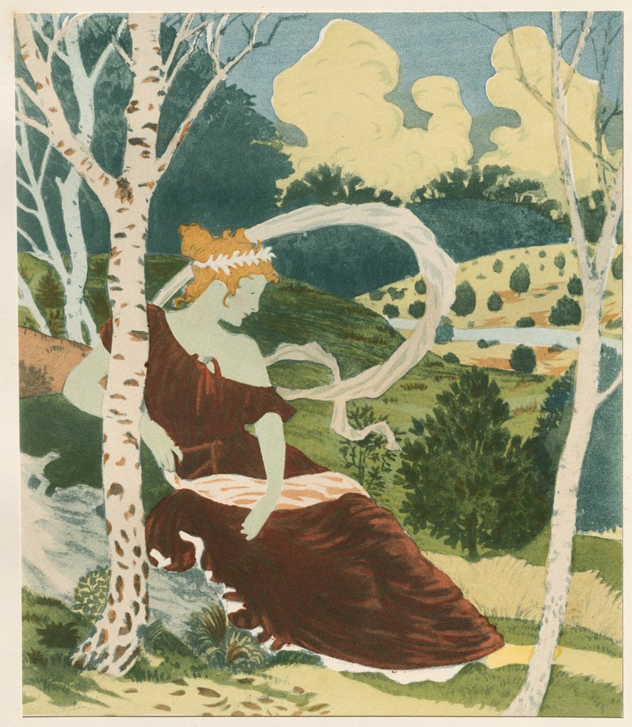 Detail of Dans les Bois, 1899 by Eugène Grasset
