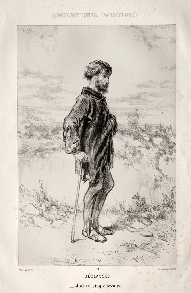 Detail of Déclassés by Paul Gavarni