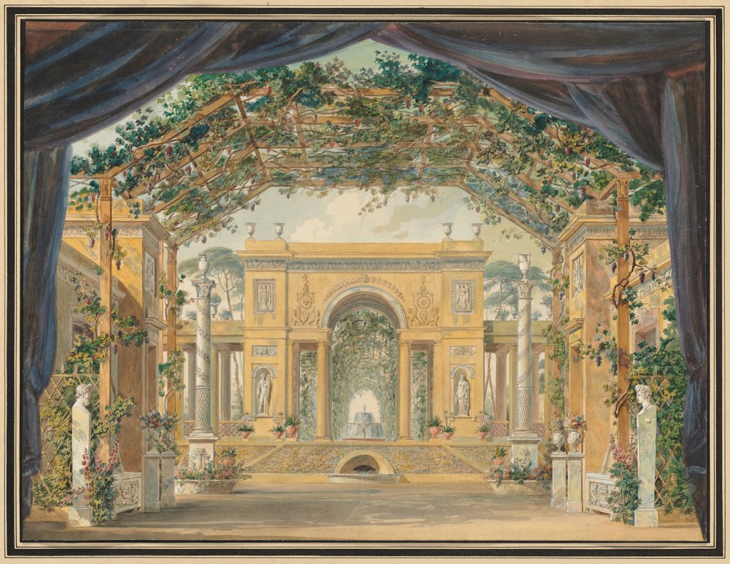 Detail of Decoration Executed for the Birthday of His Majesty the King of Westphalia, 1811 by Pierre-Luc-Charles Cicéri