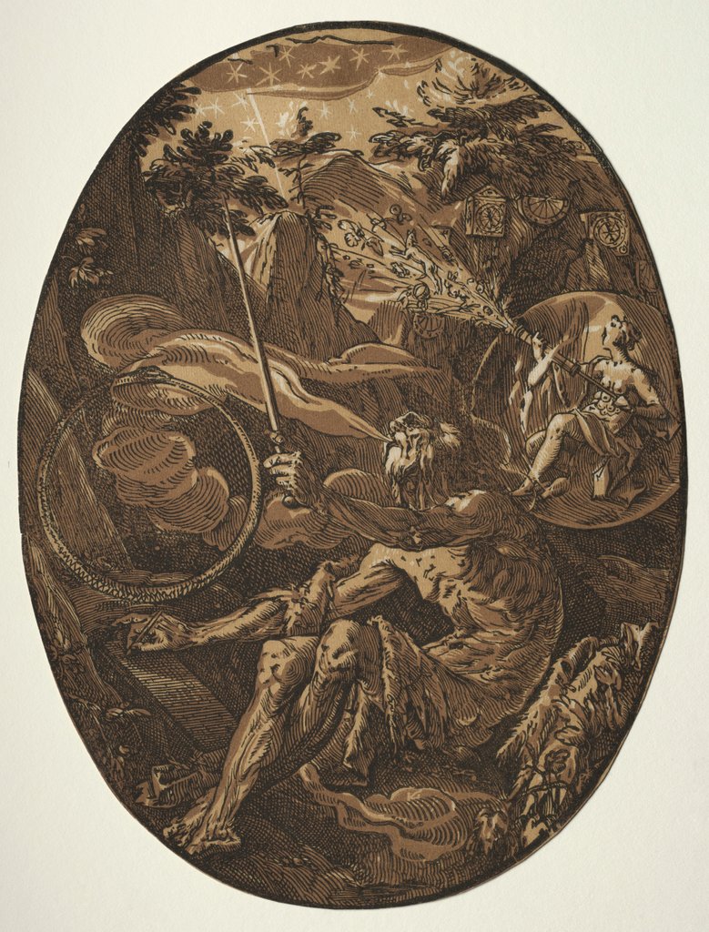 Detail of Demogorgon in the Cave of Eternity, c. 1588 by Hendrick Goltzius