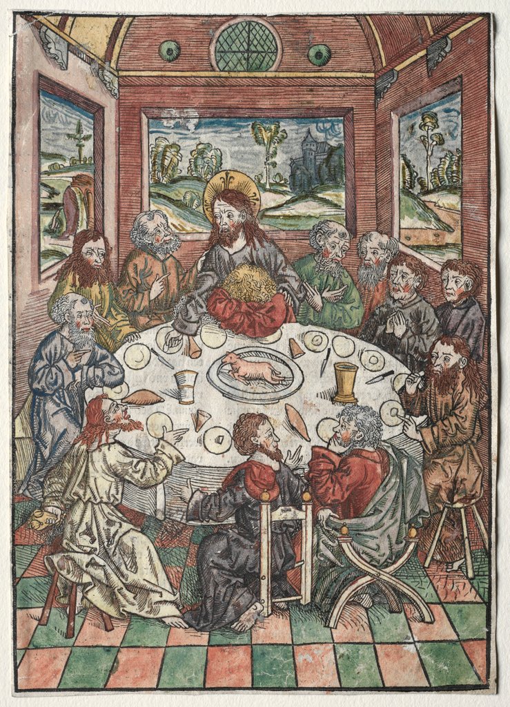Detail of Der Schatzbehalter: The Last Supper, 1491 by Michael Wolgemut
