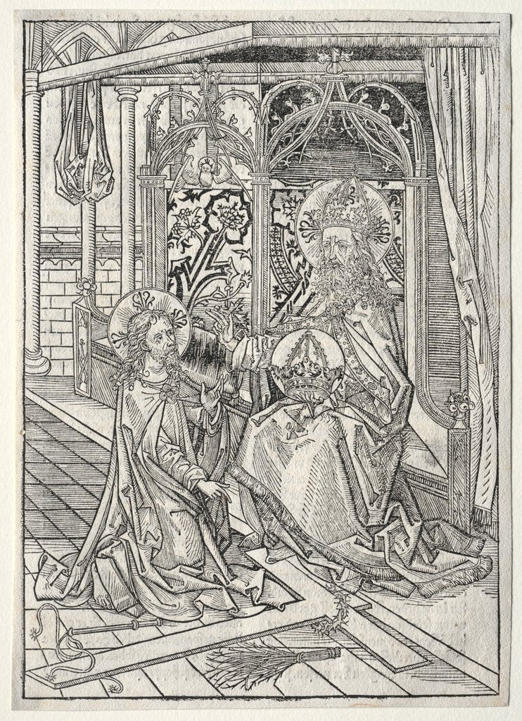 Detail of Der Schatzbehalter: The Trinity, 1491 by Michael Wolgemut