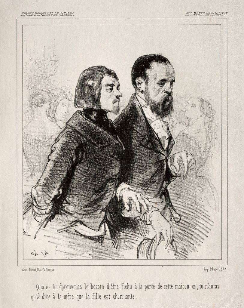 Detail of Des Mères de Famille! by Paul Gavarni