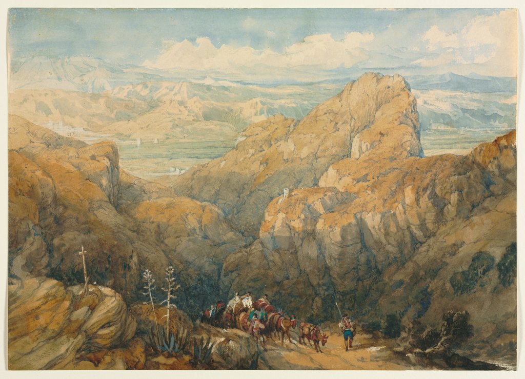 Detail of Descent into the Plain of Granada, 1834 by David Roberts