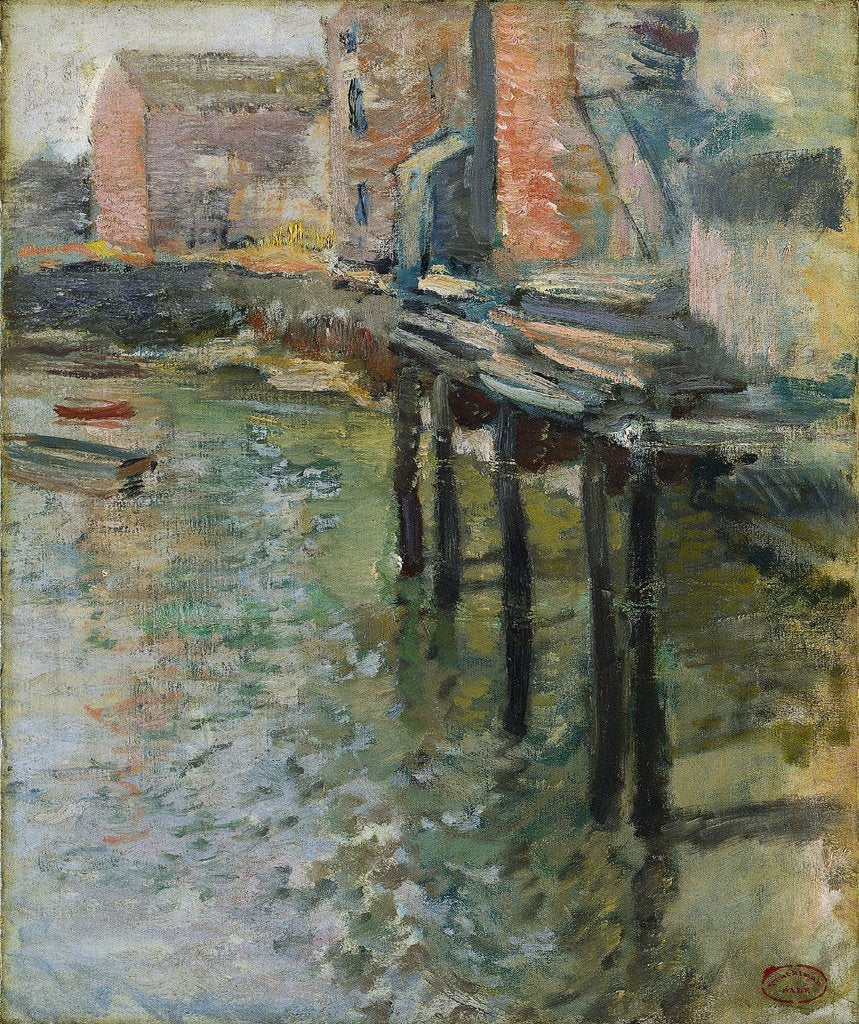 Detail of Deserted Wharf, c.1900-1902 by John Henry Twachtman
