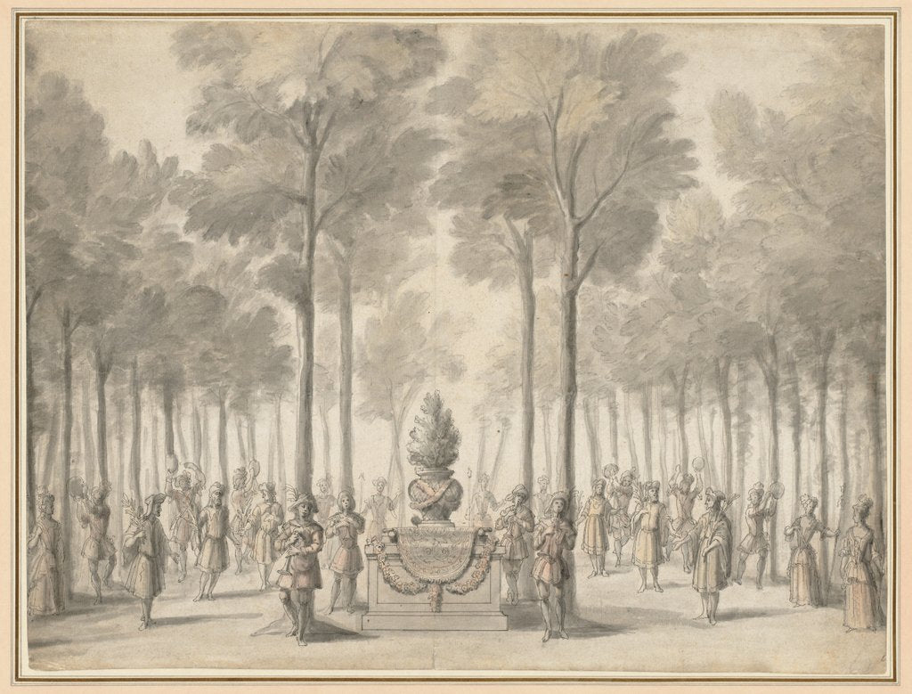 Detail of Design for the Divertissement from 'La Pastorale' (First Entrée of the opera-ballet 'Les Muses'…, by Jean I Bérain
