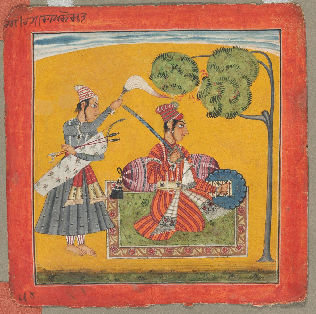 Detail of Dipak Raga, One of the Thirty-Six Melodies: Personifying Love, c. 1690 by Unknown