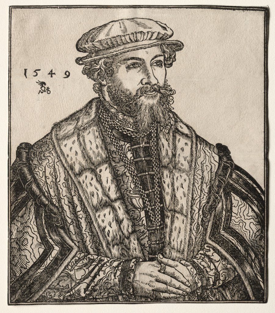 Detail of Dr. Christian Brück, 1549 by Lucas Cranach