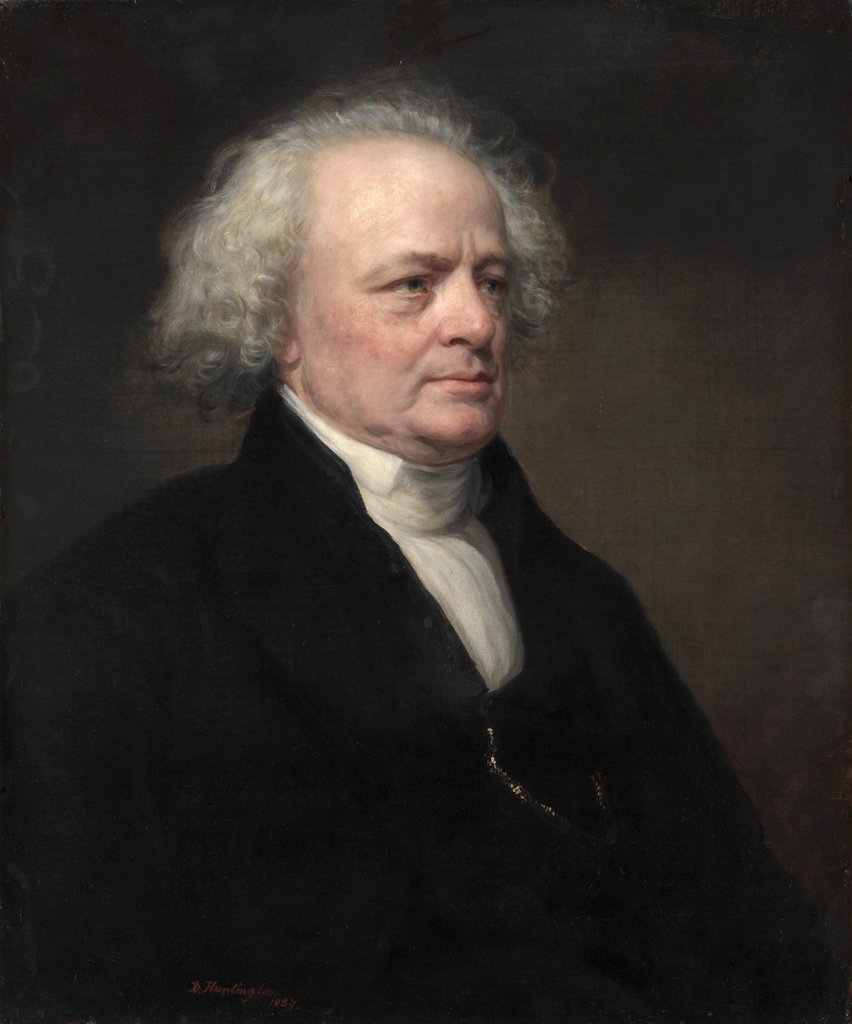 Detail of Dr. John W. Francis, 1857 by Daniel Huntington