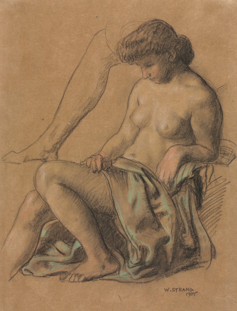 Detail of Draped Figure Seated, 1905 by William Strang