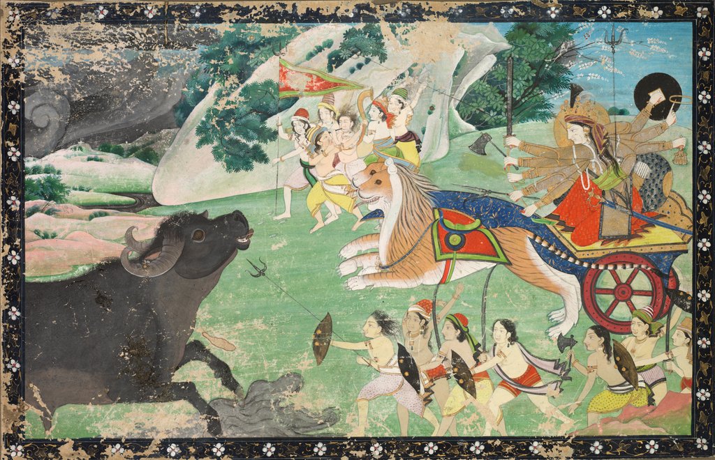 Detail of Durga Slaying Mahisha, c. 1830 by Unknown