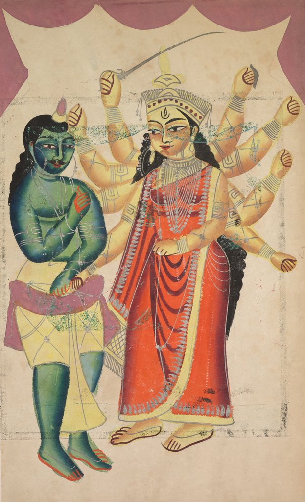 Detail of Durga, 1800s by Unknown