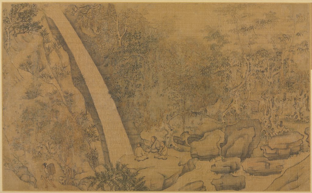 Detail of Dwelling in the Longmian Mountains, 1100s-1200s by Li Gonglin (follower of)