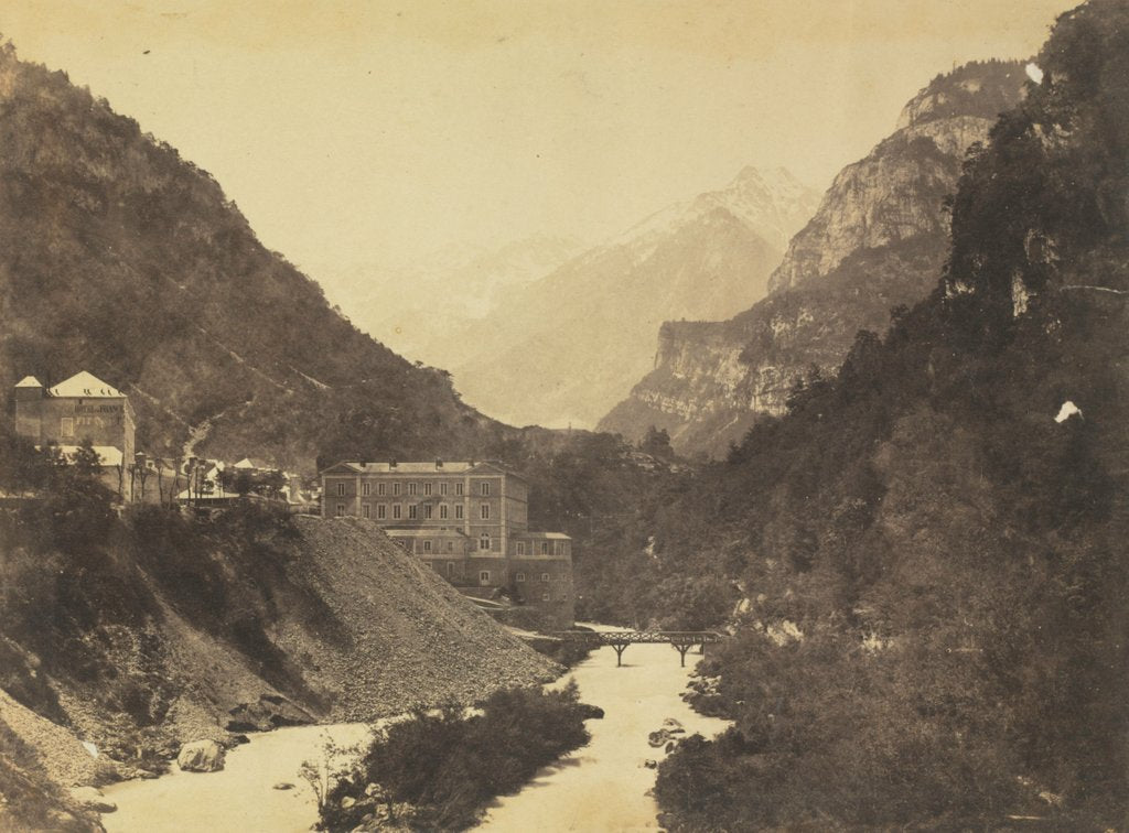 Detail of Eaux-Chaudes, Pyrenees, c. 1855 by Farnham Maxwell Lyte (attributed to)