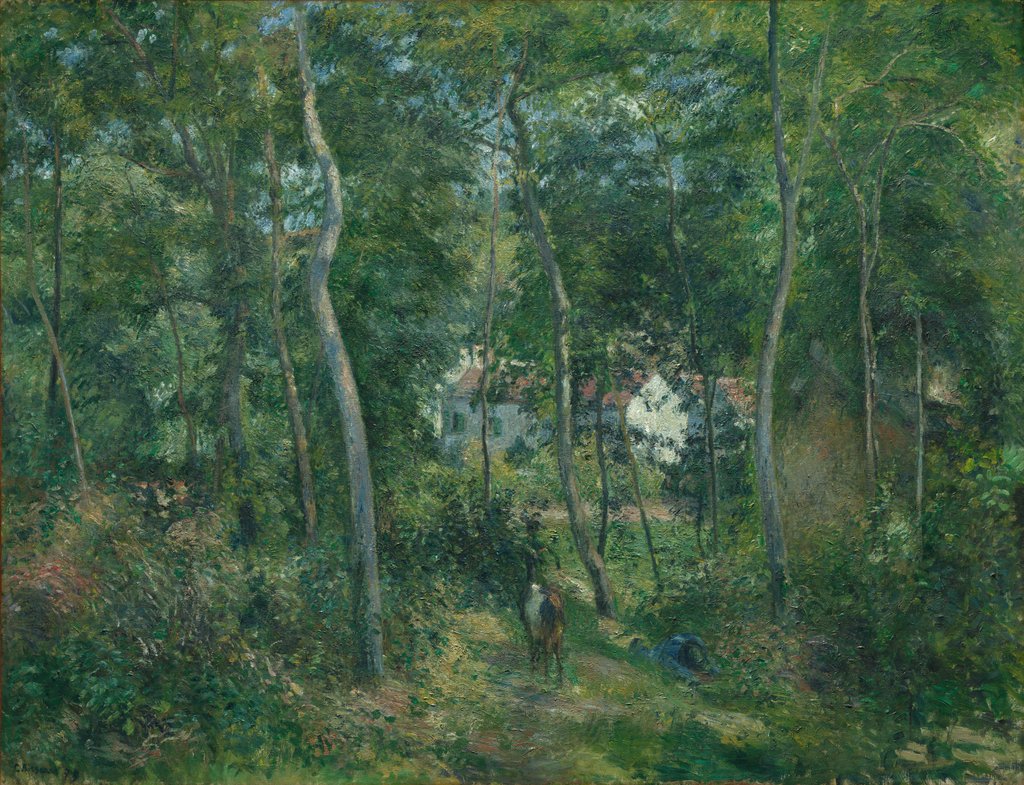 Detail of Edge of the Woods Near LHermitage, Pontoise, 1879 by Camille Pissarro