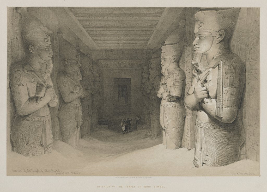 Detail of Egypt and Nubia, Volume I: Interior of the Temple of Aboo-Simbel, 1846 by Louis Haghe