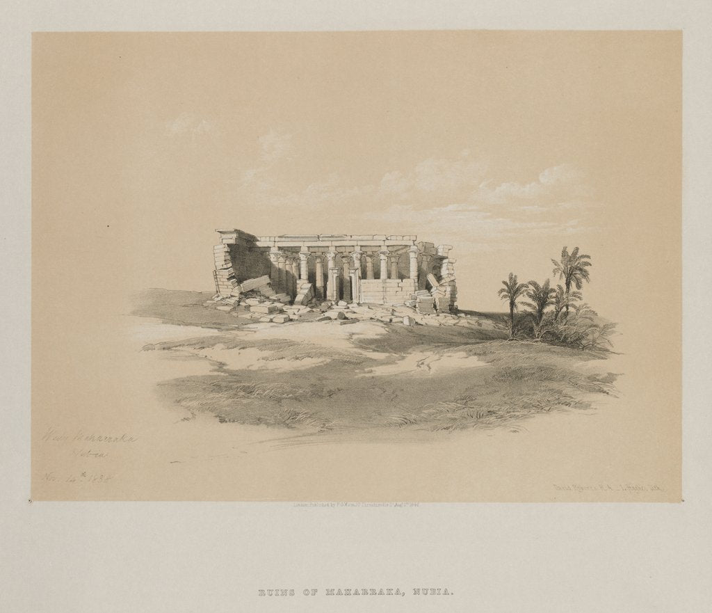 Detail of Egypt and Nubia, Volume I: Wady Maharraka, Nubia, 1846 by Louis Haghe