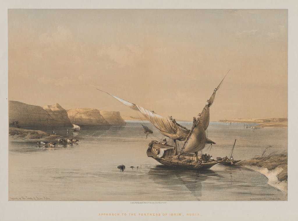 Detail of Egypt and Nubia, Volume II: Approach to the Fortress of Ibrim, Nubia, 1847 by Louis Haghe