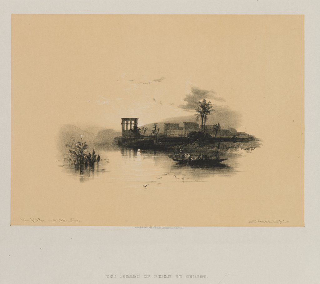 Detail of Egypt and Nubia, Volume II: Island of Philae, on the Nile, Nubia, 1847 by Louis Haghe