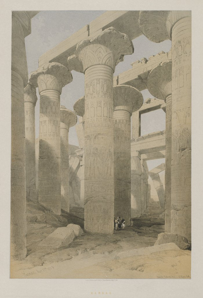 Detail of Egypt and Nubia, Volume II: Karnac, 1847 by Louis Haghe