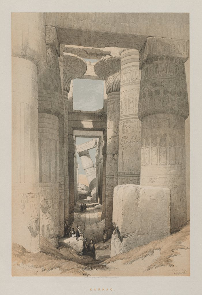 Detail of Egypt and Nubia, Volume II: Karnak, 1847 by Louis Haghe