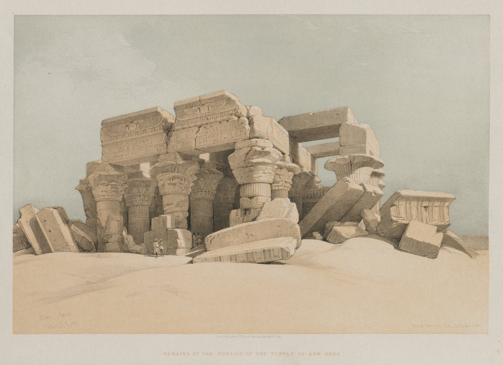 Detail of Egypt and Nubia, Volume II: Kom-Ombo, 1846 by Louis Haghe