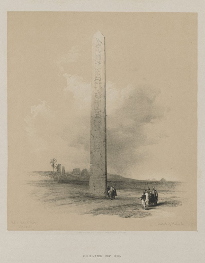 Detail of Egypt and Nubia, Volume II: Obelisk of Heliopolis, 1848 by Louis Haghe
