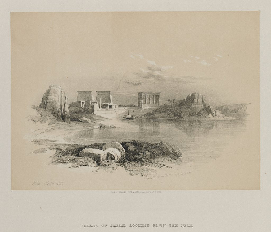 Detail of Egypt and Nubia, Volume II: Philae, 1848 by Louis Haghe