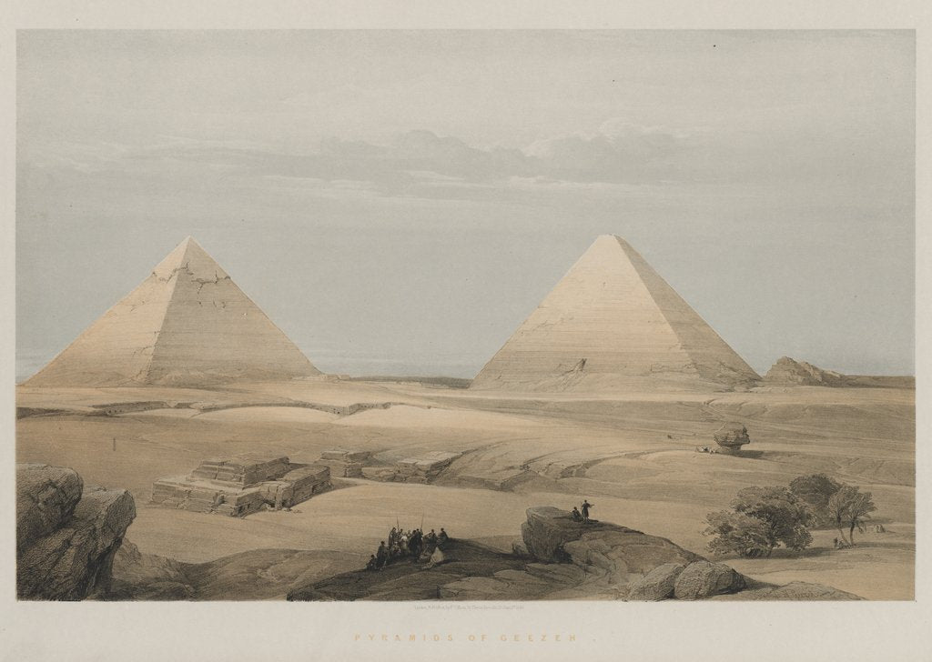Detail of Egypt and Nubia, Volume II: Pyramids of Geezeh, 1848 by Louis Haghe