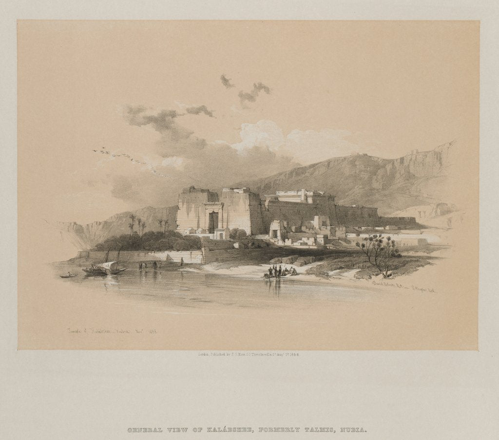 Detail of Egypt and Nubia, Volume II: Temple of Kababshe, Nubia, 1848 by Louis Haghe