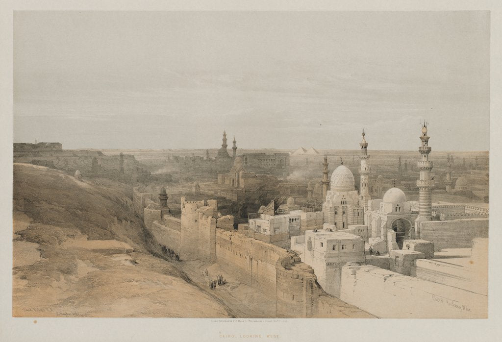 Detail of Egypt and Nubia, Volume III: Cairo, Looking West, 1848 by Louis Haghe
