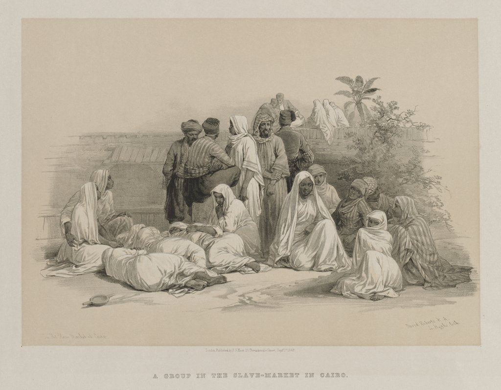 Detail of Egypt and Nubia, Volume III: In the Slave Market at Cairo, 1849 by Louis Haghe