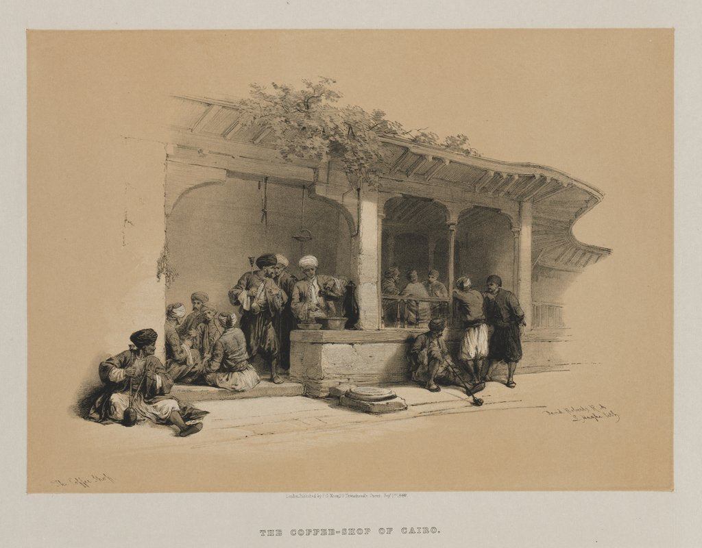 Detail of Egypt and Nubia, Volume III: The Coffee Shop, 1849 by Louis Haghe