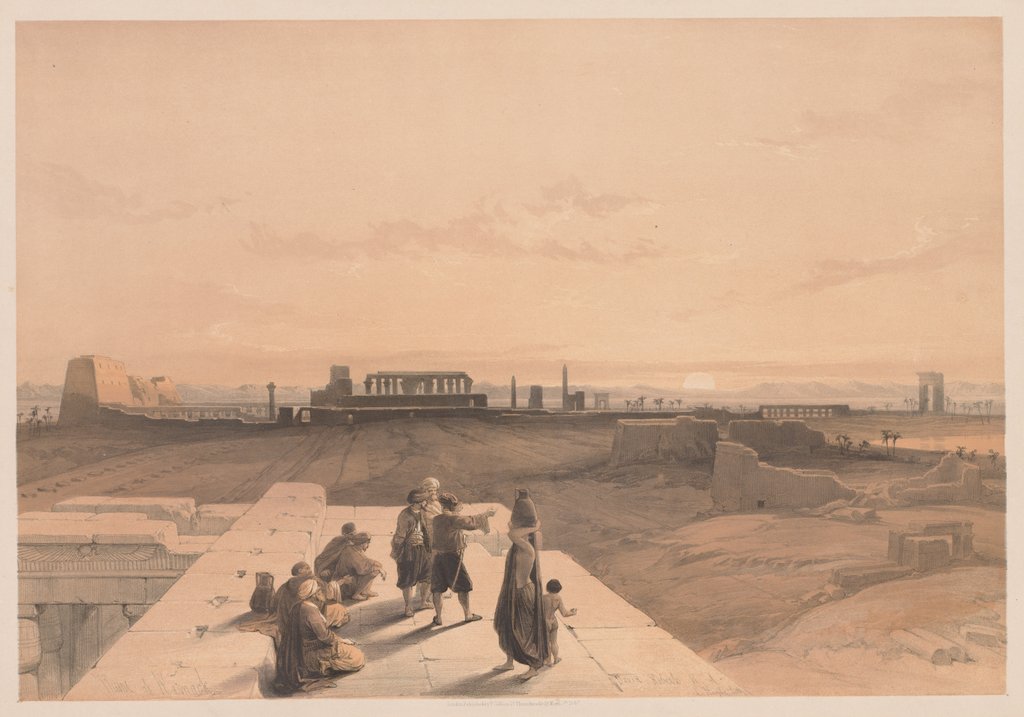 Detail of Egypt and Nubia: Volume I - No. 38, Ruins of Karnak, 1838 by Louis Haghe