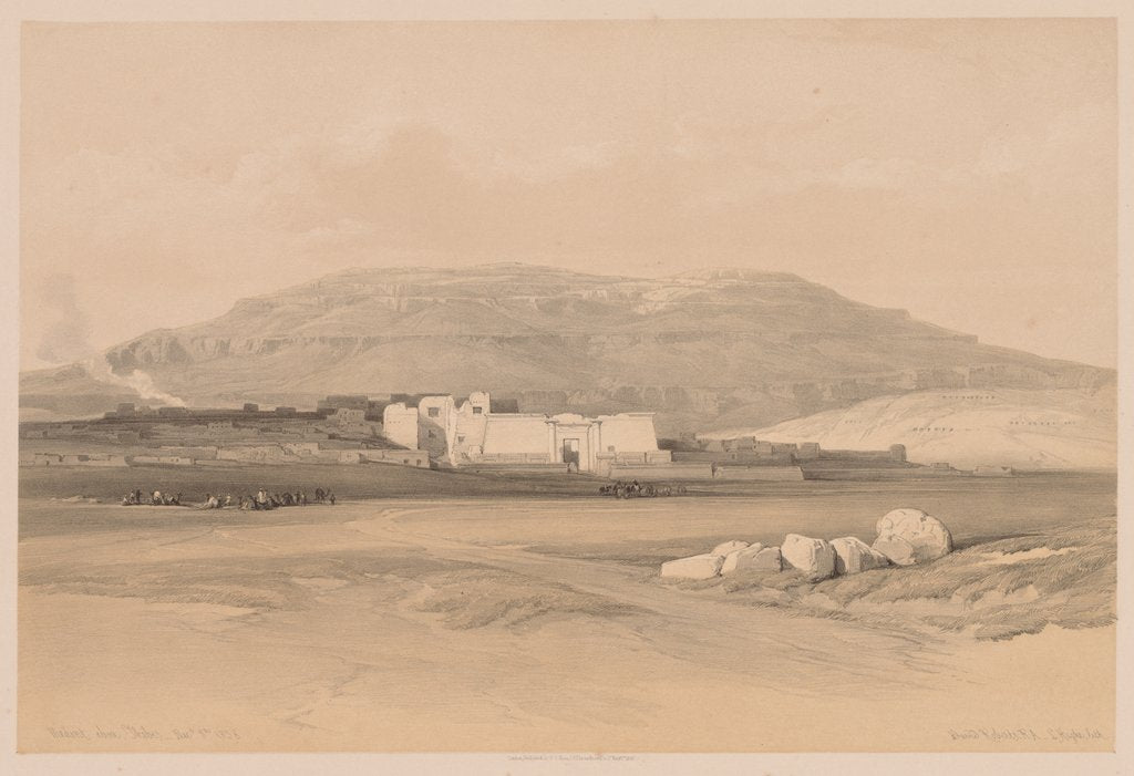 Detail of Egypt and Nubia: Volume II - No. 20, Medinet Abou, Thebes, 1838 by Louis Haghe