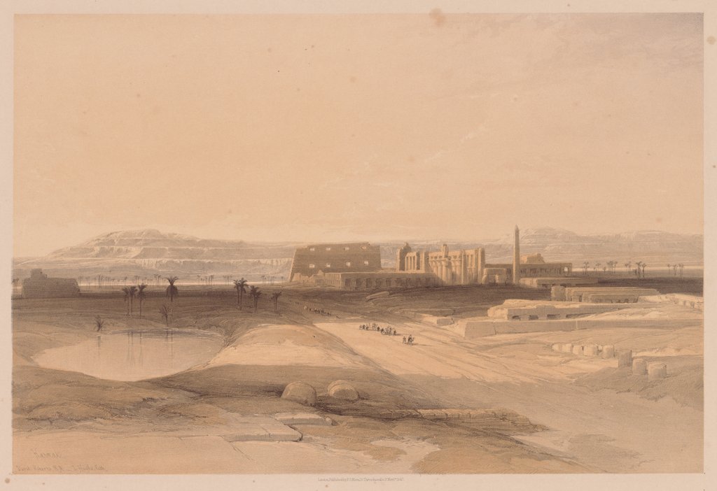 Detail of Egypt and Nubia: Volume II - No. 32, Karnak, 1838 by Louis Haghe